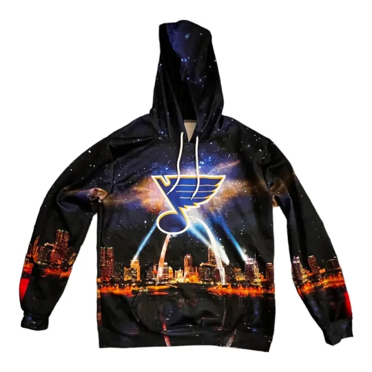 Unisex  Hoodie Novelty 3D  Hoodie Long Sleeve Sweatshirt Saint Louis Blues XL