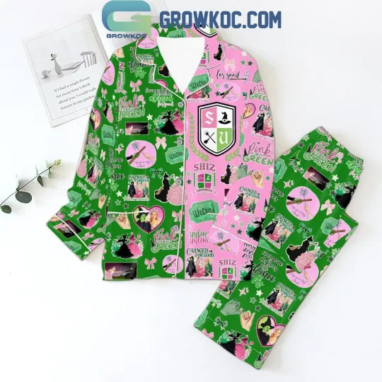 Wicked Changed For Good 2024 Christmas Holidays Polyester Pajamas Set