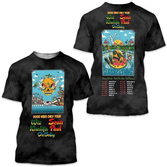 Wiz Khalifa tour 2025 3D T Shirt