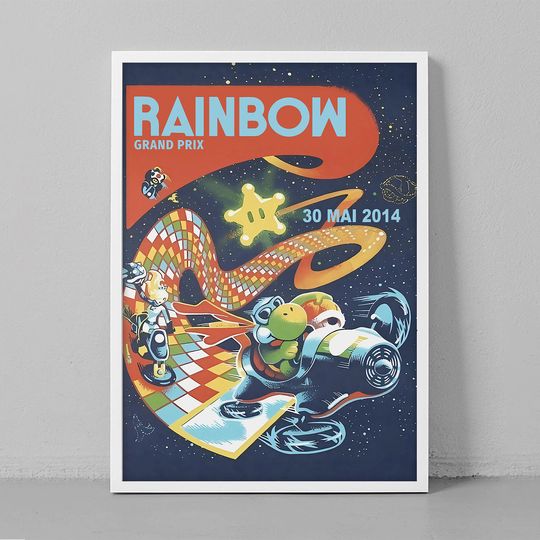 Mario Kart Poster | Gaming Poster | Gaming Artwork | Gaming Decor | Video Game Poster | Gaming Gift
