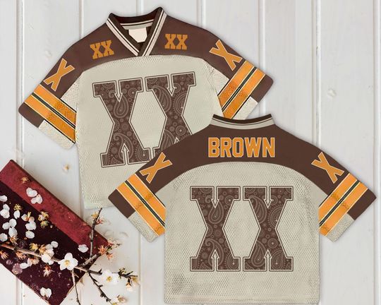 Chris Brown Mesh Football Jersey, Concert Jersey, Game Day Commitment Gift