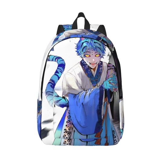Kpop Demon Hunters Huntrix Blue Tiger Casual Backpack for Men and Women
