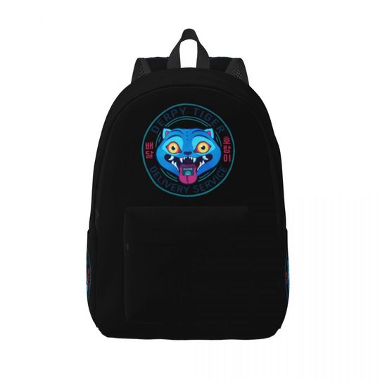 KPop Demon Hunters Huntrix Blue Tiger Backpack for Men Women Students Laptop Bag
