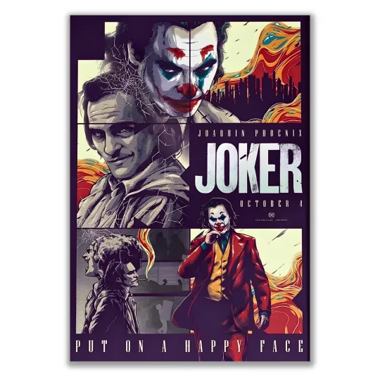 Joker Poster – Iconic Villain Wall Art for Movie Fans