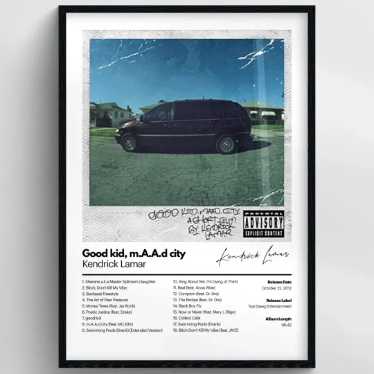 Good Kid, m.A.A.d City Kendrick Lamar Poster – Classic Music Poster