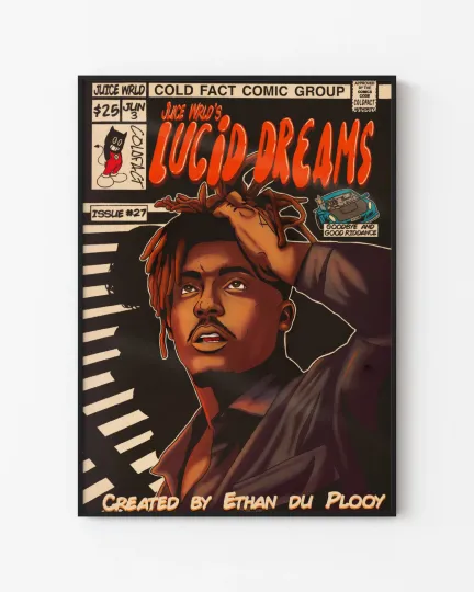 Juice WRLD Poster – Legendary Rap Artist Wall Art