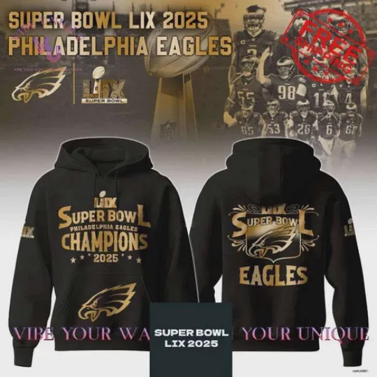 Philadelphia Eagles Champions Super Bowl 2025 Special Hoodie