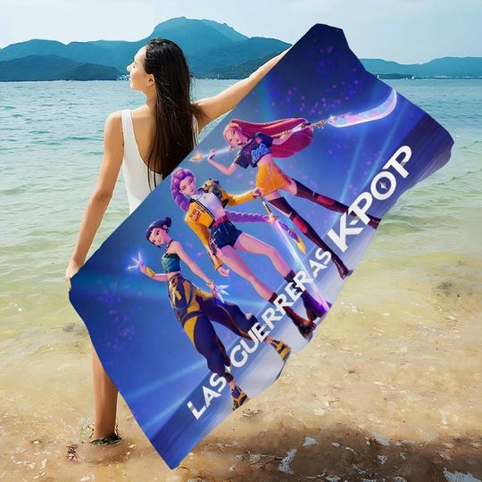 Kpop Demon Hunters Kids Beach Towel