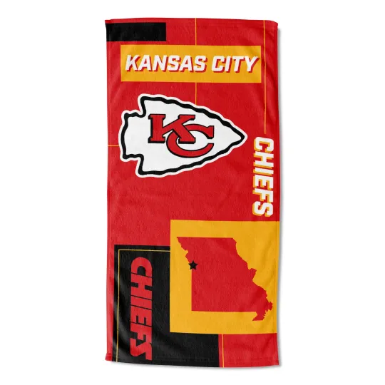 Northwest football Kansas City Chiefs State Line Beach Towel