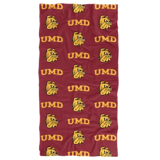 University of Minnesota Duluth Beach Towel/Bath Towel, 30"x60" Logo Pattern