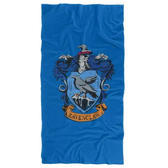 Harry Potter Drawn Ravenclaw Crest Officially Licensed Beach Towel 30"x60"