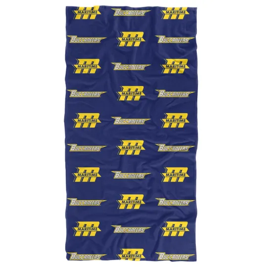Massachusetts Maritime Academy Beach Towel/Bath Towel, 30"x60" Logo Pattern