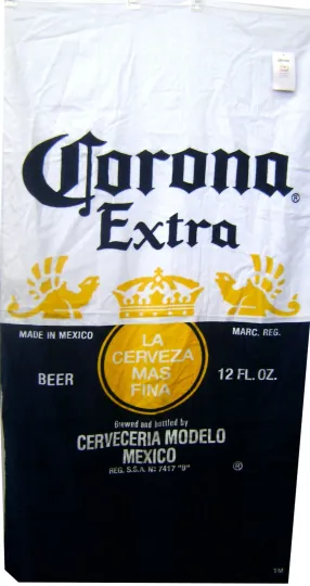 Corona Logo Label Velour Beach Bath Towel