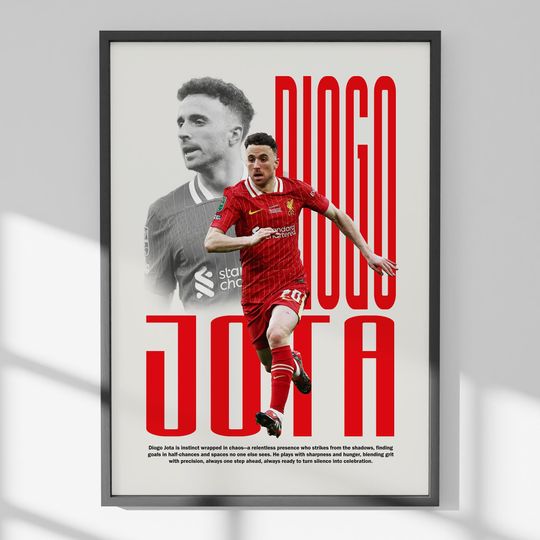 Diogo Jota Liverpool FC Premium Matte Vertical Poster
