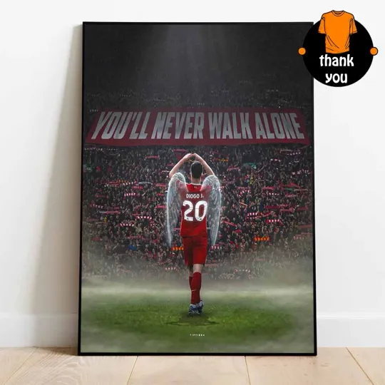 Rip Diogo Jota You Never Walk Alone Poster - Home Decor