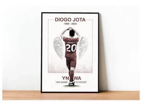 Diogo Jota Poster, Liverpool FC Fan Art, Soccer Chant Decor