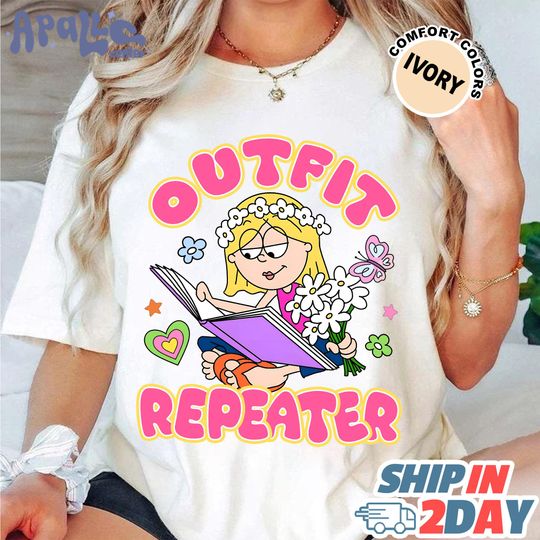Lizzie Mcguire Outfit Repeater Comfort Colors Shirt, Funny Cartoon Girl Tee, Y2K Retro Graphic T-Shirt, Lizzie Inspired Aesthetic Top