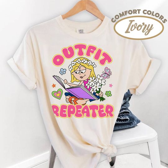 Lizzie Mcguire Outfit Repeater Comfort Colors Shirt, Funny Cartoon Girl Tee, Y2K Retro Graphic T-Shirt, Lizzie Inspired Aesthetic Top