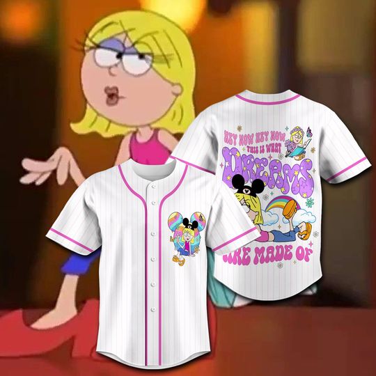 Floral Lizzie Mcguire Now Dreams Are Made Of Baseball Jersey, Lizzie McGuire Jersey Shirt, Disneyland Baseball Team Outfit