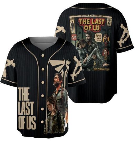 The Last Of Us Baseball Jersey - Vintage Ellie And Joel Edition
