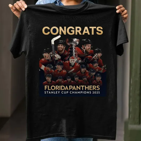 The Florida Panthers are 2025 STANLEY CUP CHAMPIONS T-Shirt Fan Gifts