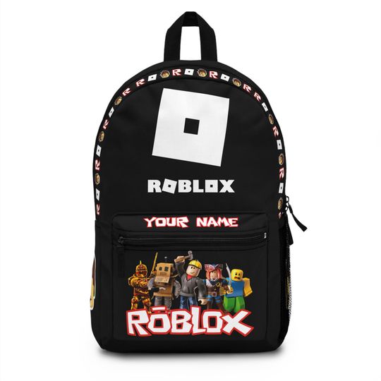 Personalized Roblox Backpack | Custom Name Backpack in Robux Design | Safe & Comfortable for School | Perfect Gift for Roblox Fans