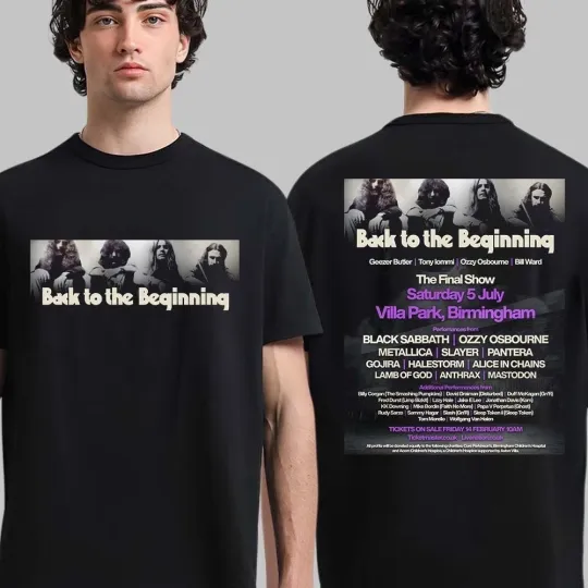 Black Sabbath Ozzy Osbourne Back To The Beginning Tee - Final Show July 5, 2025
