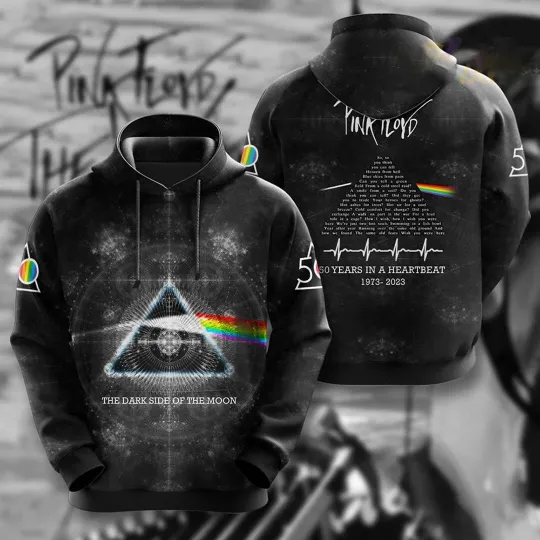Pink Floyd 50 Years Hoodie 3d -father day gift, printed all gift -new