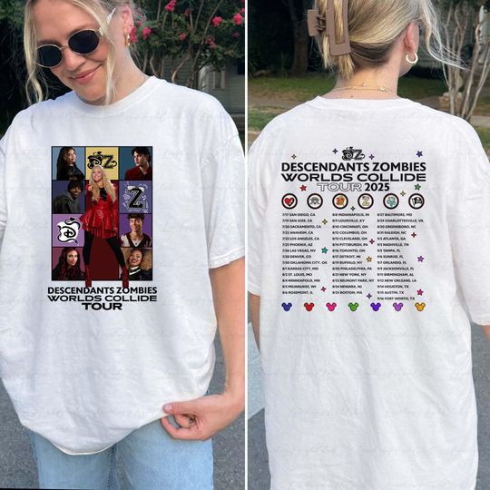Descendants Zombies World Tour 2 Sided Shirt, Disney Zombies 4 Girls Shirt, Zombies Skye Shirt, Epcot Summer Music Festival Outfits