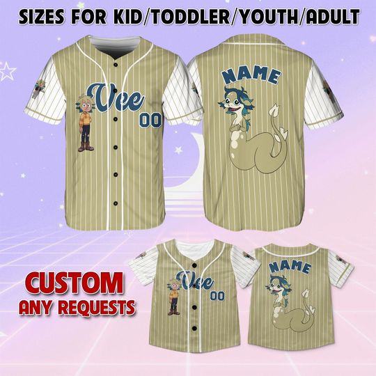 The Owl House Vee Jersey, Disney Vee Character Jersey, Personalized The Owl House Movie Jersey, Disney World Spirit Jersey