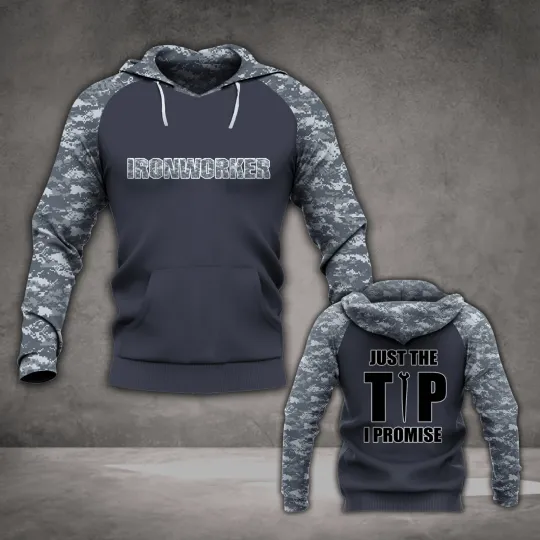 Premium D Print Ironworker Navy Camo Shirts MEI