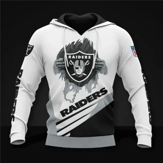 Raiders hoodie cool graphic gift for men