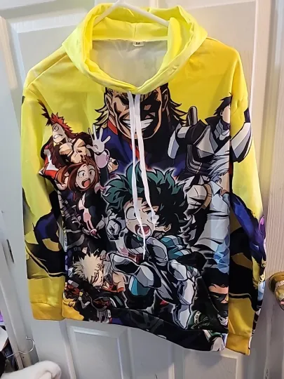 Boku no Hero Anime 3D Hoodie Casual Sweater Sweatshirt Pullover Hoodie Med