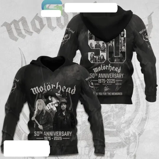 Motorhead 50 Years Of The Memories 1975-2025 Hoodie 3d - all printed