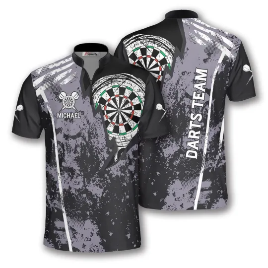 Lightning Grunge Custom Darts Jerseys for Men, Dart team Jerseys, Dart polo shirt