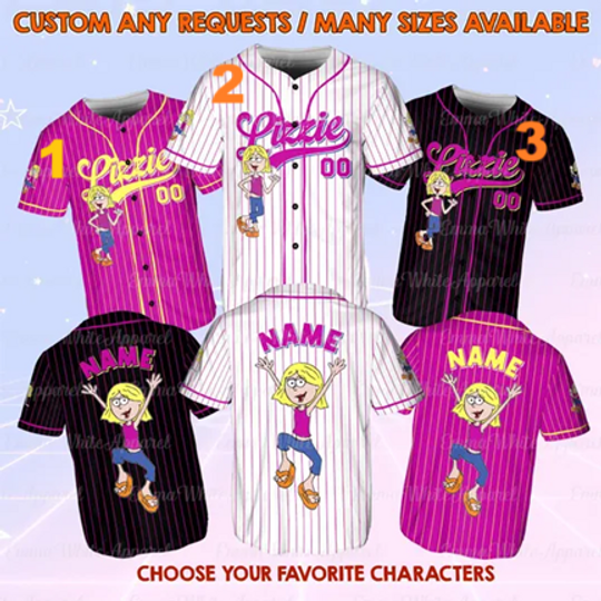 Disney Lizzie Mcguire Baseball Jersey, Lizzie Mcguire Movie Clothing, Disney Lizzie Mcguire Birthday Gift, Disneyland Lizzie Mcguire Jersey