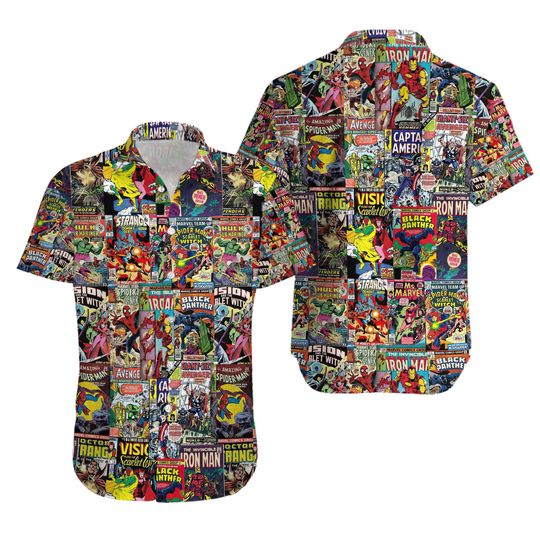 Marvel Comics Unisex 3D Printed Hawaiian Shirt S 5XL