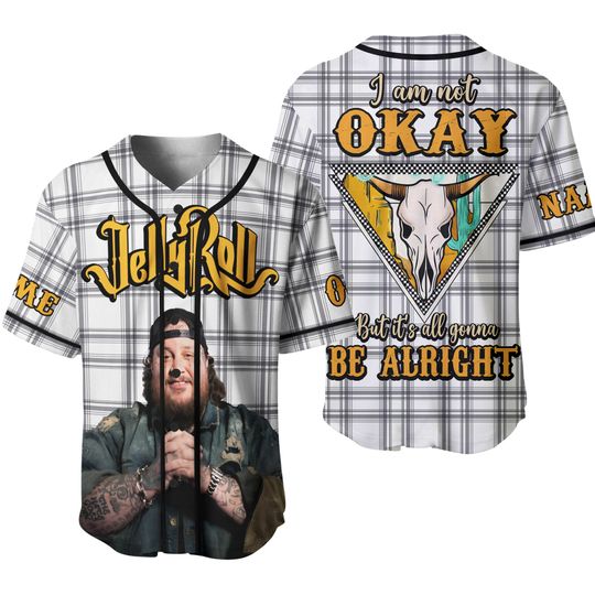 Personalized Jelly Roll Im Not Okay But Its All Gonna Be Alright Baseball Jersey