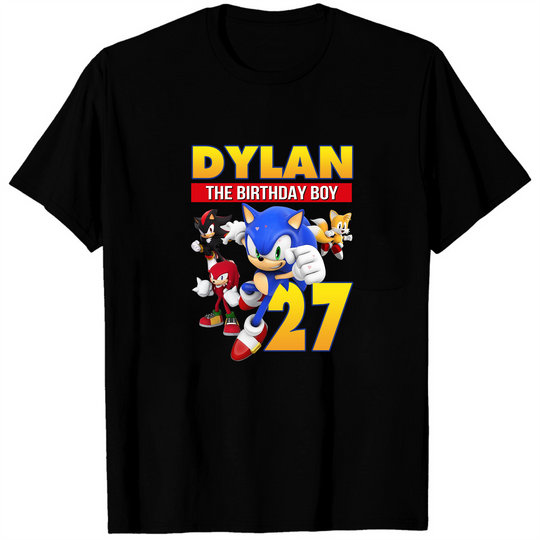 Custom Sonic Shadow Birthday Shirt, Sonic the Hedgehog Shirt, Shadow the Hedgehog 3 Shirt, Sonic Shirt