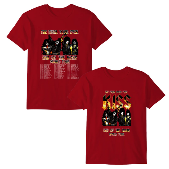 Vintage KISS-Band The Final Toue Ever Concert Style Concert Tour 90s Rock Band T Shirt, Vintage Kiss Band T-Shirt