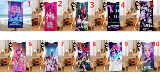 Kpop demon Hunters Beach Towel