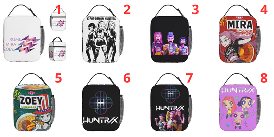 Huntrix K-pop Demon Hunters Rumi Mira And Zoey Kids Lunch Bag Thermal Tote Portable Cooler Bag