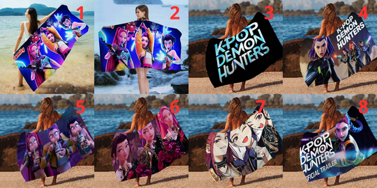 KPop Demon Hunters Beach Towel