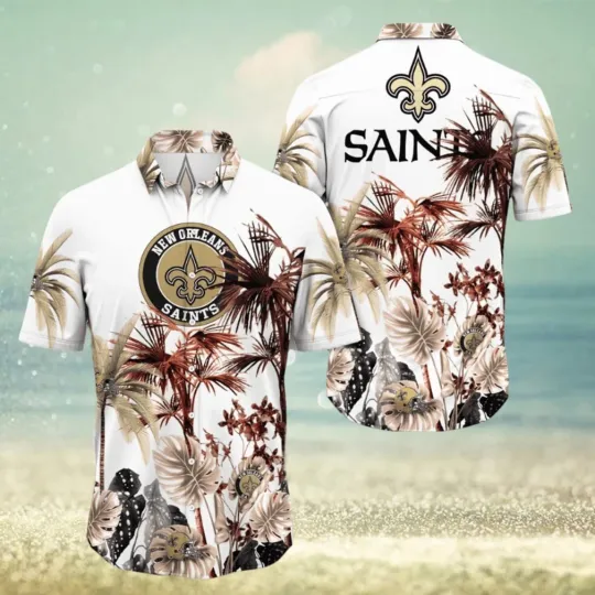 New Orleans Football Team Saintss Hawaiian Button Down Shirt