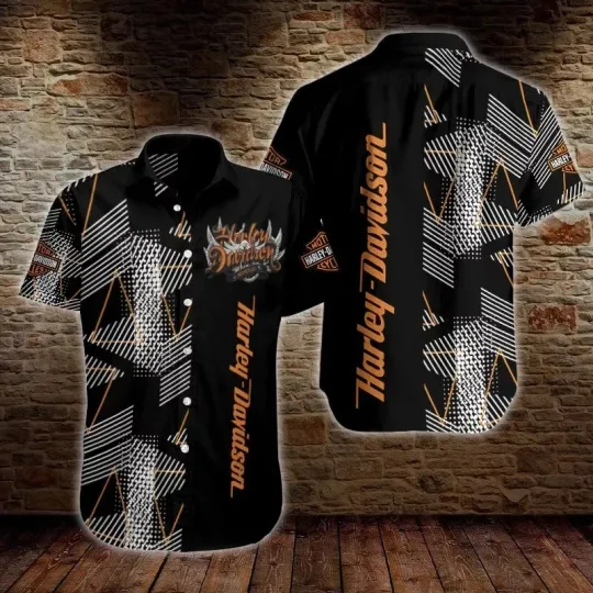 Harley Motor Racing Davidson Casual Button Down Shirt