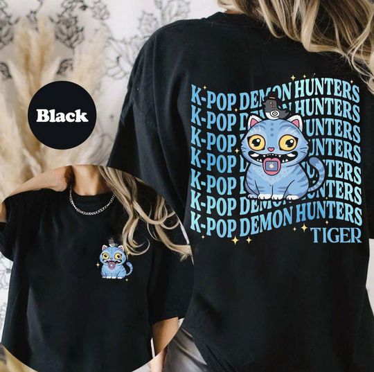 Kpop Demon Hunters Tiger Shirt, Derpy the Tiger And Bird Demon Hunter Tiger Tee, Kpop Saja Boys Shirt, Kpop Demon Hunters, Hunters Tiger fan