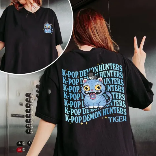 Kpop Demon Hunter Tiger Unisex Double-Sided T-Shirt