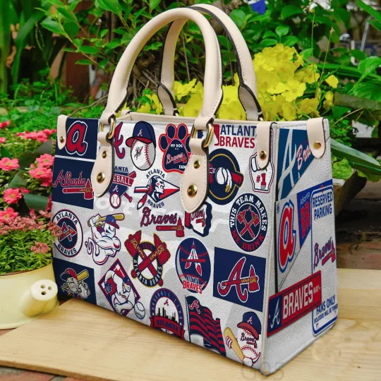 Atlanta Baseball Team Bravess Women Leather Handbag Lovers Gift