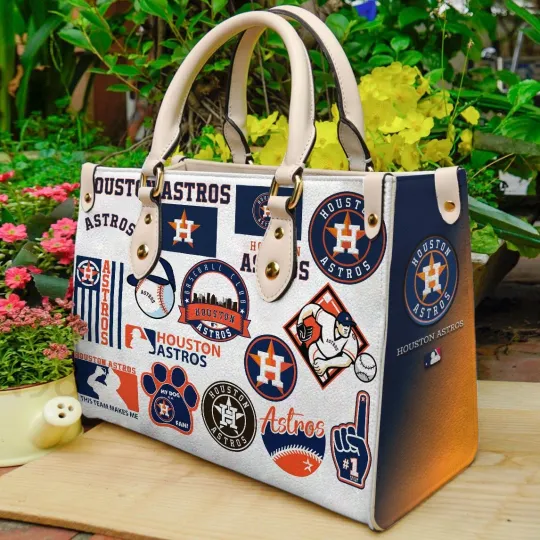 Houston Baseball Team Astross Women Leather Handbag Lovers Gift