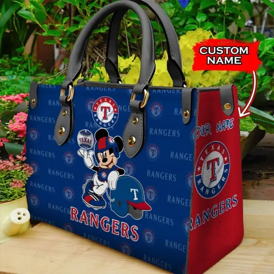 Texas Baseball Team Rangerss Women Leather Handbag Lovers Gift